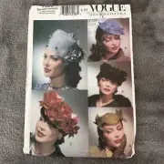 Vogue 7325 Vintage Hat Sewing Pattern 2001 Uncut All Sizes Retro Millinery