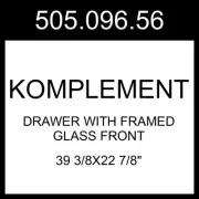 IKEA KOMPLEMENT Drawer With Framed Glass Front 505.096.56