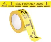 RS Pro EPA FLOOR MARKING TAPE 50mmx66m ESD Logo & Text, Yellow/Black