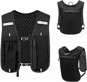 [Alleshelfer] Running Vest for Men and Women, Ultralight & Breathable Hydration Backpack, Trail Backpack, Hydration Vest, Reflective Running Vest for Running, Jogging, Cycling, Marathons