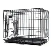 Large Dog Cage Crate Kennel Rabbit Cat Collapsible Metal Cages Playpen 24"~ 48"