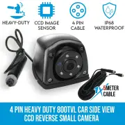 Elinz Heavy Duty 800TVL Car Side View CCD Reverse Small Camera 4 PIN 5M Cable Waterproof Bus Truck Caravan