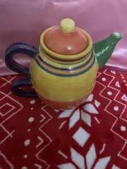 PACIFIC RIM SANTA FE INDIVIDUAL TEAPOT 18 OZ and CUP Multicolor Rings NEW