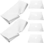 6pcs Silver Gas Stove Liner Reusable Hob Protector Easy Clean Surface Pad for Home Restaurant Fits Gas Hobs Heat Resistant Up