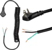 15 ft Heavy-Duty Coiled Extension Cord - Oil Resistant & Tangle-Free Design