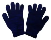 Paul Smith Lambswool Knit Gloves Black / Blue Melange Scotland New One Size