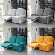1 2 Seater Velvet Recliner Cover Stretch Lounger Sofa Slipcovers Room Covers