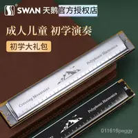 在飛比找蝦皮商城精選優惠-高品質原裝天鵝swan口琴24孔複音C大調高檔28孔成人初學