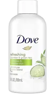 Dove Go Fresh Body Wash Cucumber And Green Tea 3 Ounce (Pack of 24)