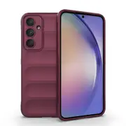 For Samsung Galaxy A35 5G Case Shielding Wavy Cover, Wine Red