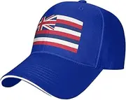 [SSIULUS] Hawaii Flag Casquette Cap Hats,Trucker,Baseball Cap with Snapback,Perfect for Summer,Golf