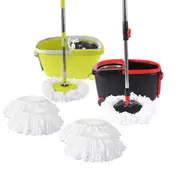 360 Degree Spin Mop Bucket Set with Microfiber Rotating Head