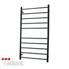 Radiant RTR02 Heated Towel Rail-600x1100mm-Matte Black-Bottom Left Wiring