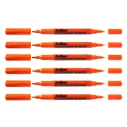 Artline Electricians Permanent Marker 1/4mm Dual Nib (Orange) [12-Pieces]