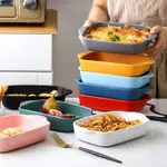 烘焙芝士焗飯盤碗家用陶瓷雙耳烤箱微波爐北歐西餐盤子烤盤焗飯碗