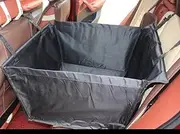 Foldable Pet Dog Backseat Cover Hammock Basket - Safety Cushion Seat Protect Mat for Dogs Cats Car Carrier (Black)