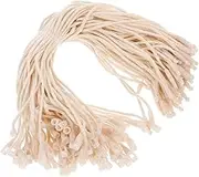TOBBOMEY 1000Pcs Cotton Tag Fasteners String Loops for Tags Clothing Crafts Home Decor Easy Snap Assembly for Security and Decorative Use