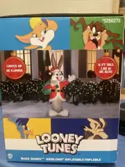 6’ Bugs Bunny Looney Tunes LED Lighted Christmas Airblown Inflatable Gemmy