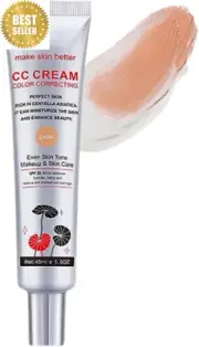 Korean Color CC Cream – Moisturizing Foundation, Long-Lasting & Waterproof 1.5Oz