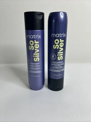Matrix So Silver Purple Shampoo and Conditioner 10.1 oz Set for Blondes & Greys