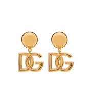 [Dolce & Gabbana] Dolce & Gabbana DG Logo Clip-on Earrings ONE SIZE GOLD