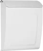 Architectural Mailboxes Aspen Galvanized Steel, Locking, Wall Mount Mailbox, 2594W-10, White, Small Capacity