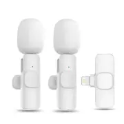 Wireless Lavalier Microphone Audio Video Recording Mic For iPhone Android Live