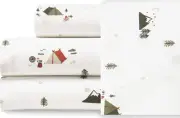 Eddie Bauer - Full Sheets, Cotton Percale Bedding Set, Crisp And Cool Home Decor
