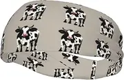 [WURTON] Cow Black Spot Print Sports Sweatband - Multi-Functional Sport Headbands Kids, Men, Women Running, Yoga
