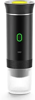 YOPOTIKA Portable Electric Espresso Machine, 3-in-1 Capsule & Ground Coffee Maker, Compatible with Nespresso Original Capsules, Travel Coffee Maker, Silver, 60ml