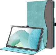 [FINTIE] Case for Samsung Galaxy Tab A9 Plus/A9+ 5G 11 Inch 2023 Model (SM-X210/X216/X218), Multi-Angle Viewing Smart Stand Back Cover with Pocket Auto Wake/Sleep, Turquoise