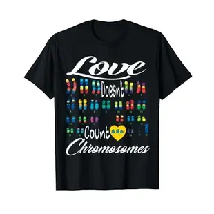 男士棉質 T 恤 World Down Syndrome Day 襯衫 Trisomy 21 Love Support