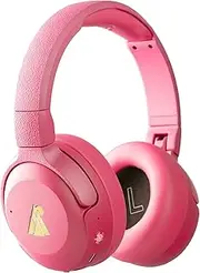 POGS Drahtloser Bluetooth Over-Ear Noise Cancelling-Kopfhörer | The Turtle | Faltbarer robuster Kopfhörer | Lautstärkebegrenzung 85 dB, Mikrofon | Kabellose Musik-Sharing-Funktion (Rosa)