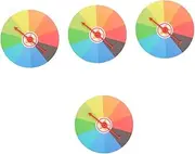 TOYANDONA Kids Prize Wheel 4 Sets Turntable The Wheel Game with Stand Rainbow Spinners Wheel Wall Prize Wheel Tabletop Prize Rotary Prize Roulette Slot Machine Turntable Toy Plastic Colorful