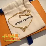 現貨二手 路易威登 LV ICONIC M00596項鏈 鎖骨鏈 首飾 吊墜 玫瑰金 銀色 鑲鑽 項鏈