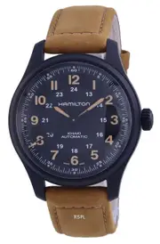 Hamilton Khaki Field Titanium Automatic Calf Leather Strap H70665533 Mens Watch