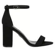 Windsor Smith Women Black Suede Leather High Heel Sandal Size 9 40 BNWT NEW