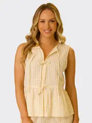 Womens Tie Front Top