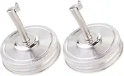 iplusmile 2Pcs Stainless Steel Mason Jar Spout Lids for Easy Pouring Mess Storage Compatible with Mason Jars for Oil Vinegar Syrups and Liquors Kitchen Essential