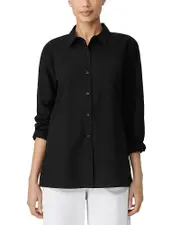 Eileen Fisher Collared Button Front Shirt