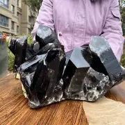 26.69LB Natural Smoky Black Quartz Cluster Crystal Specimen Healing