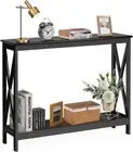 Giantex Industrial 3-Tier Console Table, Rustic Sofa Side Table with Storage ...