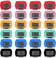Copkim 24 Pcs Pedometer for Walking Bulk LCD Step Counter with Calories Burned Portable Accurately Step Tracker for Women Man Adults Jogging Hiking Running Walking