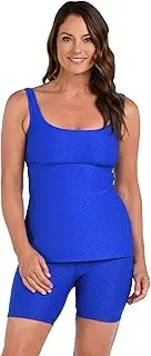 [Maxine Of Hollywood] Women's Spa Over The Shoulder Tankini Swimsuit Top