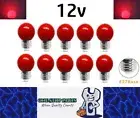 10 x Red 12v E27 1W LED Bubble Globe Frosted Red Lens for sign party (10pcs)
