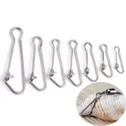 Stainless Steel Connector Fast Clip Lock Fishing Hanging Snap Barrel Swivel