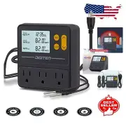 Reptile-Friendly Temperature Control Timer with 3 Plug-Outlets for Terrariums
