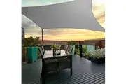Instahut Shade Sail 6x6m Rectangle 280GSM 98% Grey Shade Cloth