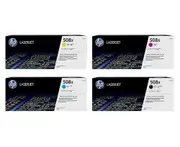 HP 508X / CF360X CF361X CF362X CF363X Set of 4 Colour Toner Cartridges