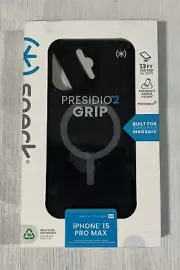 Speck Apple iPhone 15 Pro Max Presidio 2 Grip Case with MagSafe Black NEW